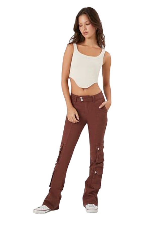 FOREVER 21 Twill Flare Cargo Pants - Image 1