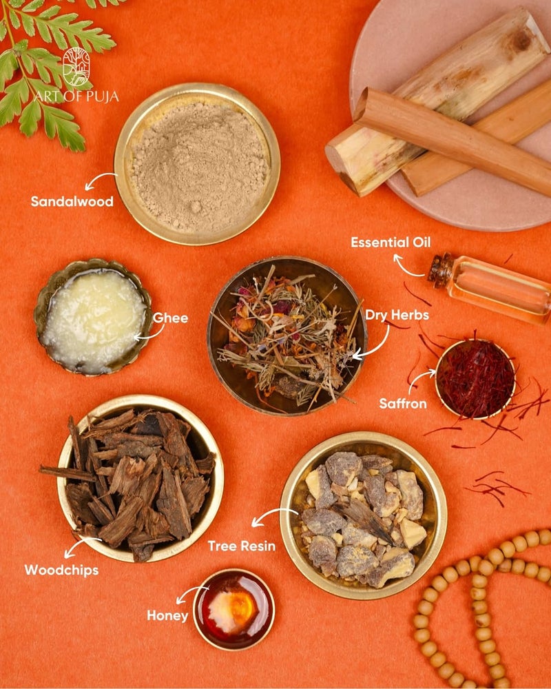 ART OF PUJA Kesar Chandan Bambooless Sticks-27 Premium Dhoop Sticks | 1 Hr Burn, 2+ Hr Fragrance | Saffron Sandalwood Aroma | Low Smoke | Free Dhoop Holder | Reusable Tin Box - Image 5