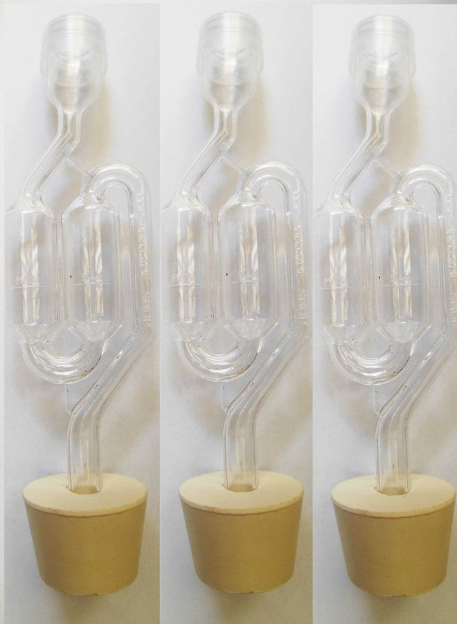 Craft A Brew كرافت أ برو 4602x3.4616x3 3ct. - قفل هوائي على شكل حرف S مع سدادة رقم 6.5 - مجموعة من 3 (قفل هوائي فقاعي) - Image 2