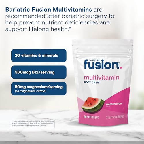 Bariatric Fusion فيتامينات متعددة للمرضى بعد جراحة السمنة | نكهة بطيخ | 60 قطعة | إمداد لمدة شهر واحد - Image 5