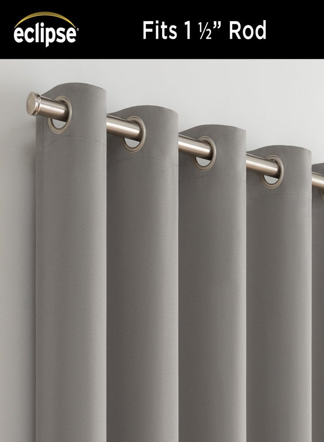 ECLIPSE Darrell Thermaweave Blackout Grommet Extra Wide 84" x 100" Sliding Patio Door Curtain Panel in Grey - Image 3
