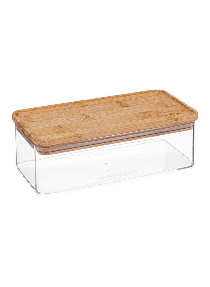 Rectangular Container W Bamboo Lid 1 L