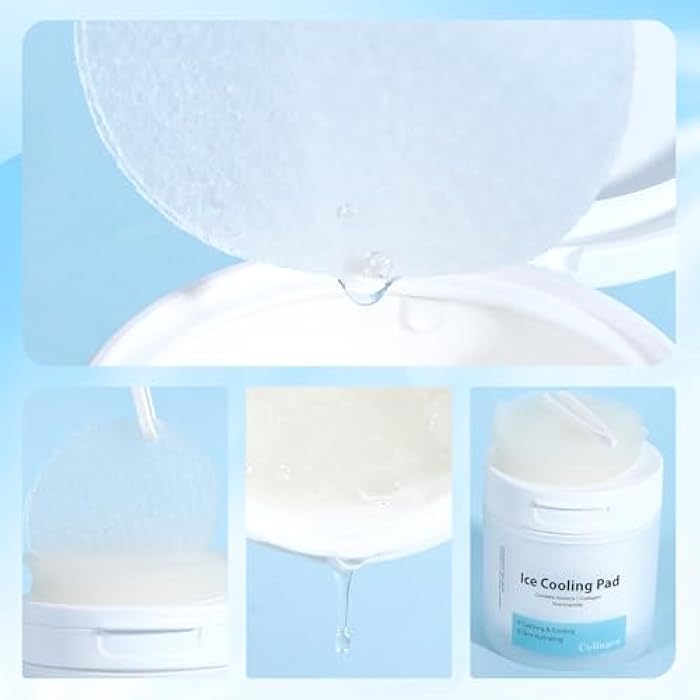 GUOYAOLIFU Toner Pads Pore Skincare, Ice Cooling Pad for Exfoliation Care 100 Pads with Collagen Extract for Soothing, Moisturizing, Niacinamide Toner for Women Men Skincare, Ideal for All Skin Types - Image 3