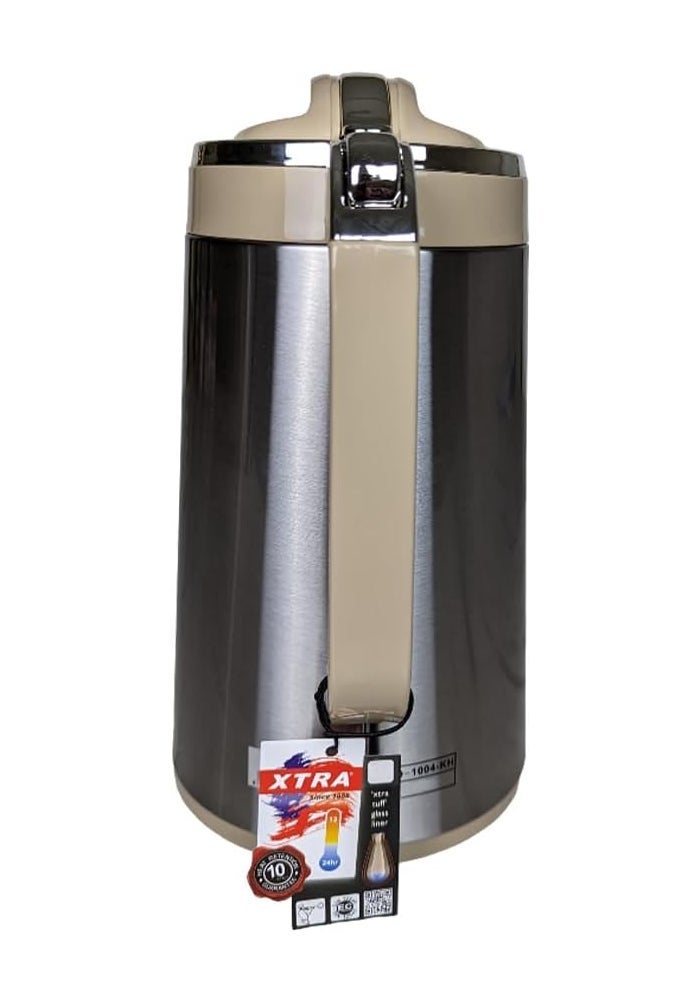 XTRA Handy Jugs Side Push Button 1.3 Ltr - Silver - Image 2