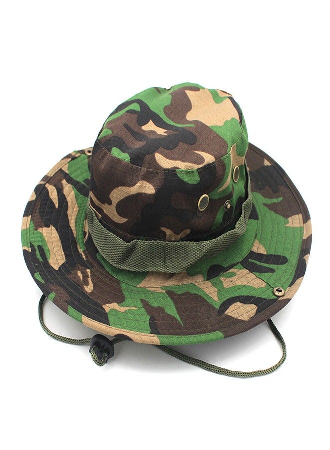Loquat Outdoor Camping Camo Sunscreen Hat N - Image 1