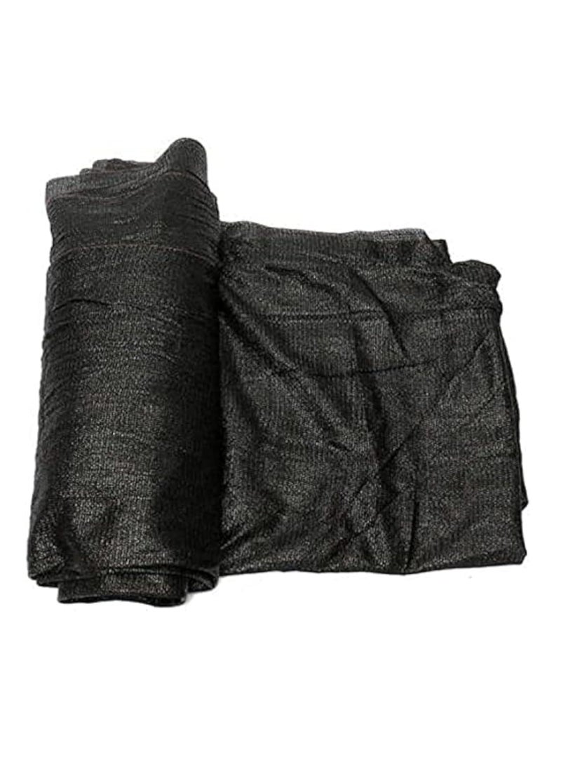 Generic 3m x 4m (12m²) shade net with circular protection strip and fixing straps - 63% shading rate - black color 