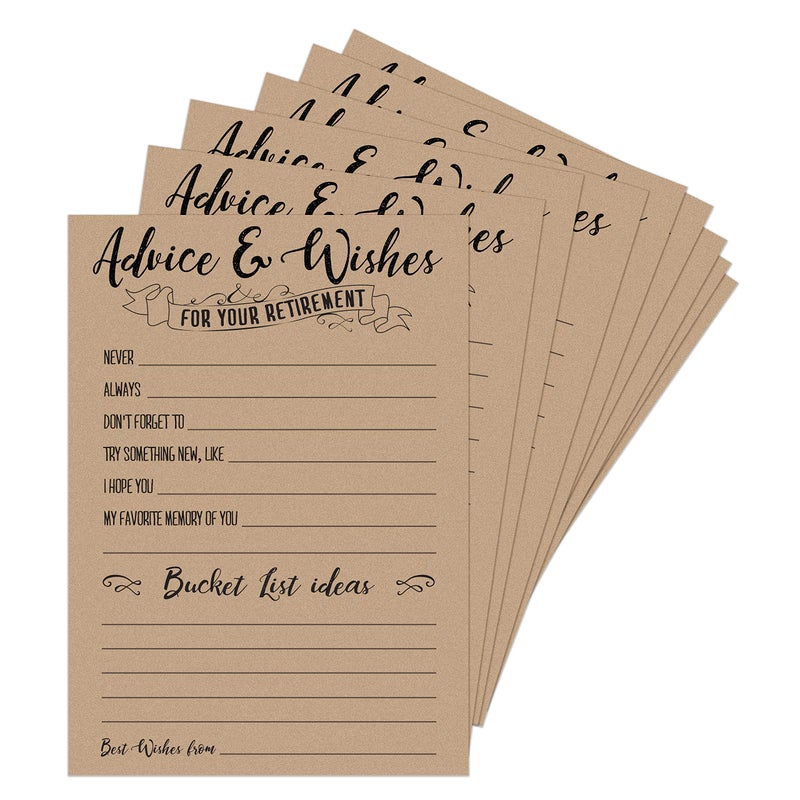 Twerp 50 Retirement Party Advice and Wishes Cards | Retirement Party Decorations and Supplies for the Newly Retired | Guest Book Alternative - Image 1