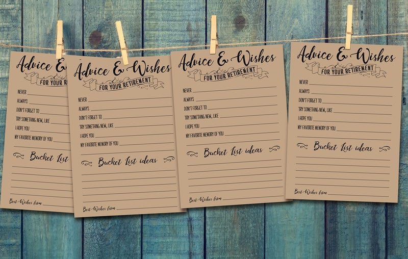 Twerp 50 Retirement Party Advice and Wishes Cards | Retirement Party Decorations and Supplies for the Newly Retired | Guest Book Alternative - Image 2