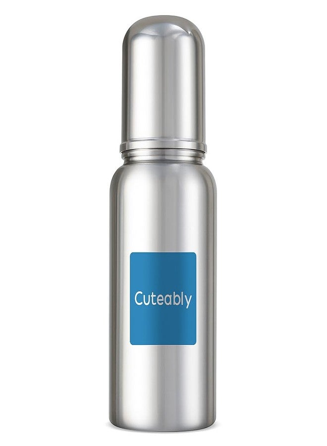 Cuteably 304 Stainless Steel Baby Bottle, Dishwasher Safe, Leak-Proof BPA Free Milk Bottle for Newborns (150 ML) - Image 1