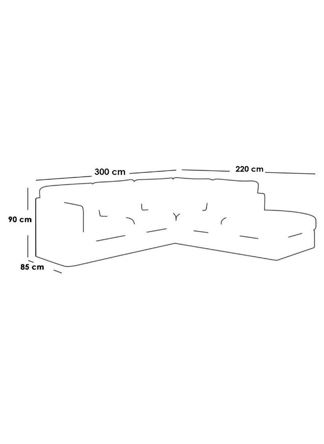 6 Seater L-Shape Sofa 300×220×95×85 Cm - Beige - pzsku/Z1AD30E9D3A7632EC42CFZ/45/_/1716823345/b088dedd-9137-4767-9de8-f453c9b78820