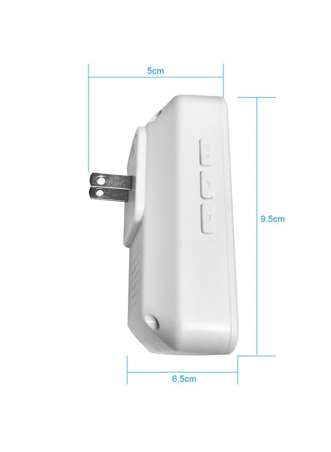 NIBEMINENT Wireless Doorbell Chime White 9.5x6.5x7cm - Image 3