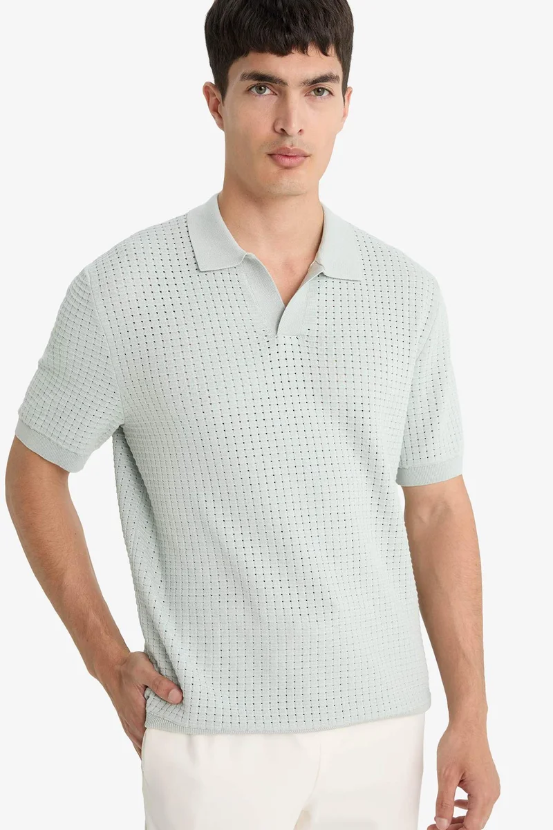 DeFacto Standard Fit Knit Polo T-Shirt