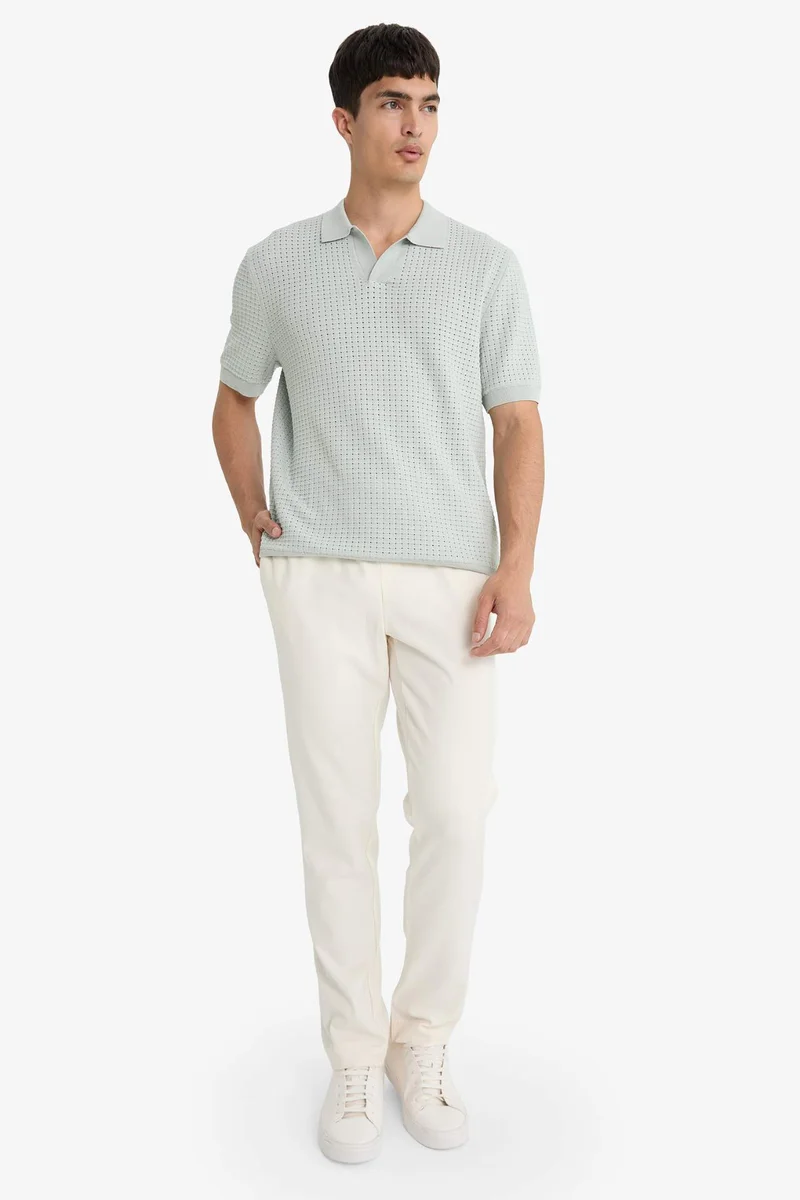 DeFacto Standard Fit Knit Polo T-Shirt