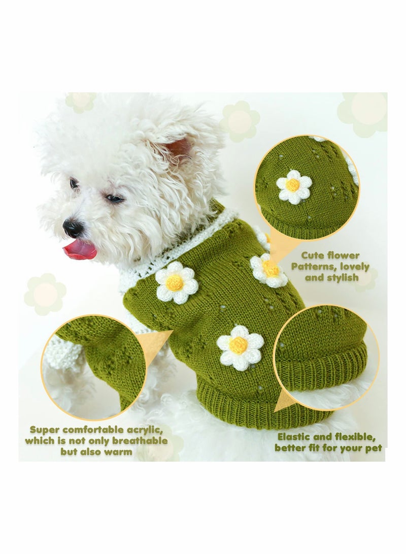 SYOSI Dog Sweater Coat, Warm Turtleneck Knitted Dog Knitwear, Pet Clod Weather Outwear Sweatshirt for Small Medium Dogs 4-6 Pounds - Image 3