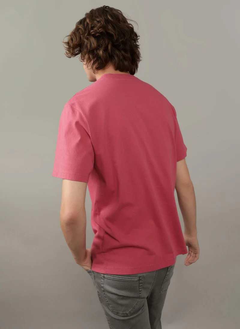 American Eagle Logo Detail Crew Neck T-Shirt