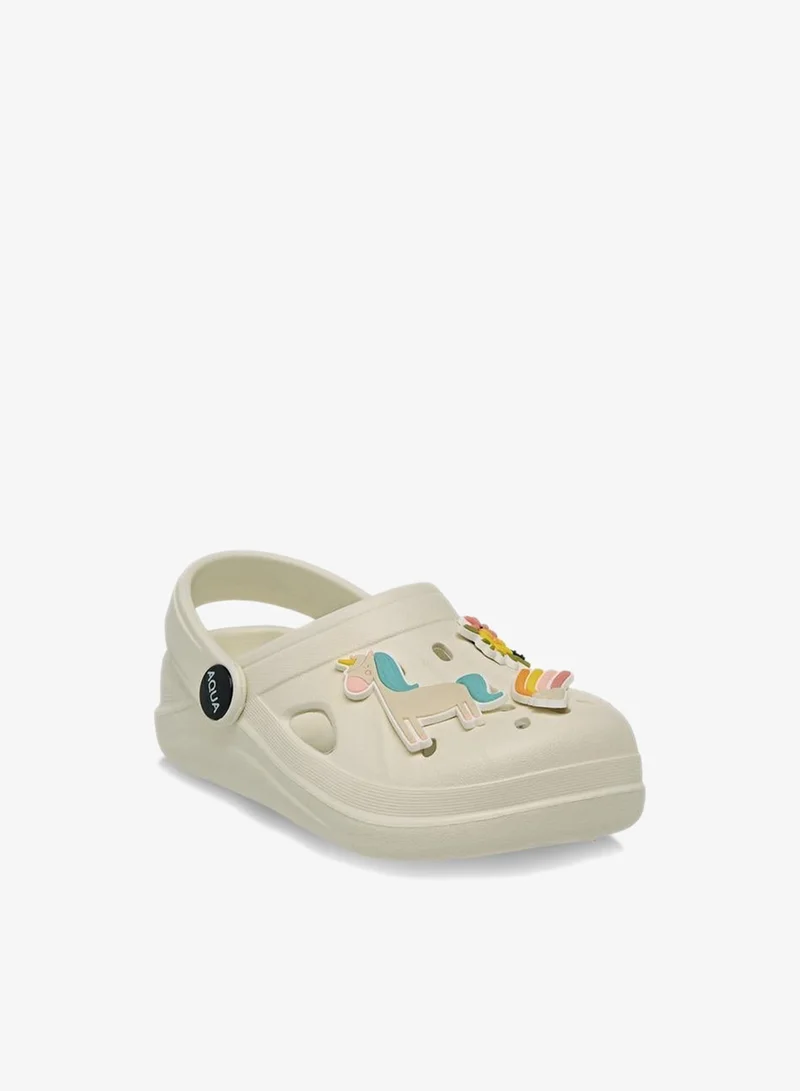 Aqua Girls Unicorn Jibbitz Charm Clogs