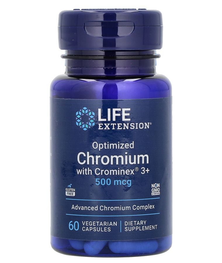 كروم مُحسَّن مع كرومينكس 3+ 500 ميكروغرام 60 كبسولة نباتية