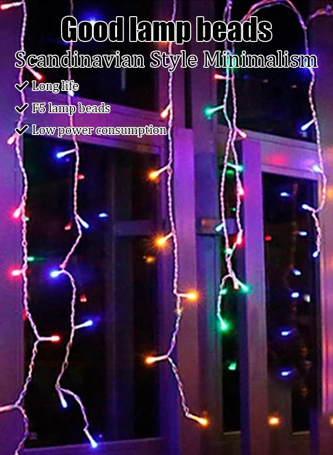 A 10-meter-long string of LED small color lights in 8 patterns, star-shaped multi-color lights, colored star lights, outdoor household Christmas and Spring Festival decorative lights, applicable for Halloween, Christmas, wedding decorative light strings - Image 3