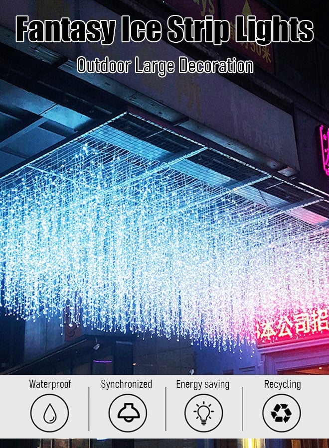 A 10-meter-long string of LED small color lights in 8 patterns, star-shaped multi-color lights, colored star lights, outdoor household Christmas and Spring Festival decorative lights, applicable for Halloween, Christmas, wedding decorative light strings - Image 2