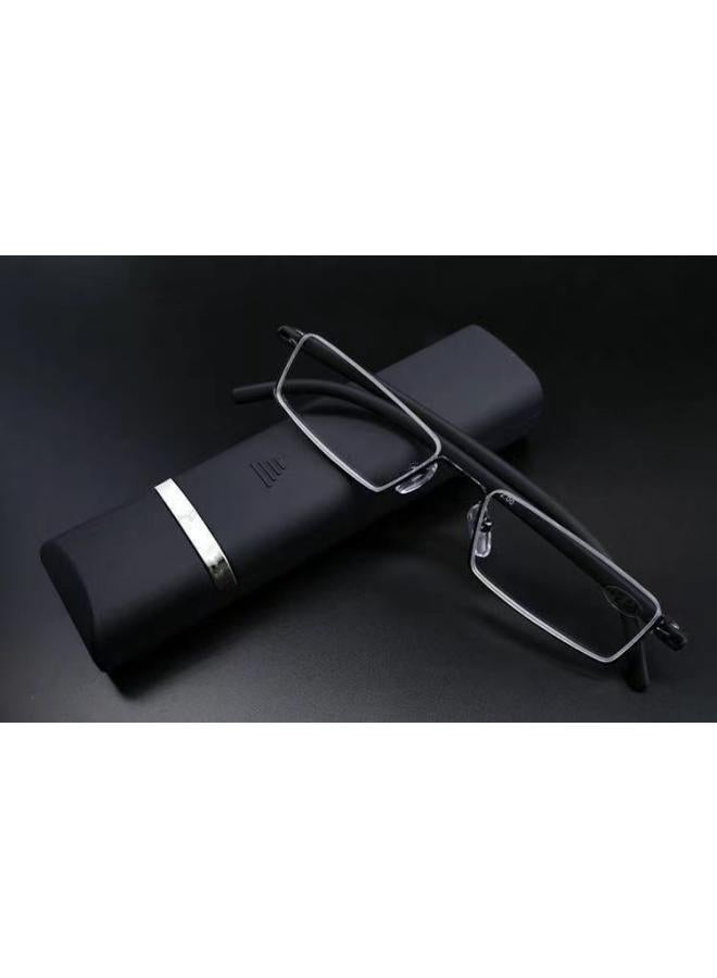 Generic Tr Pen Holder Gold Plastic Mixed Metal Half Frame Unisex Glasses Retro Casual Reading Glasses