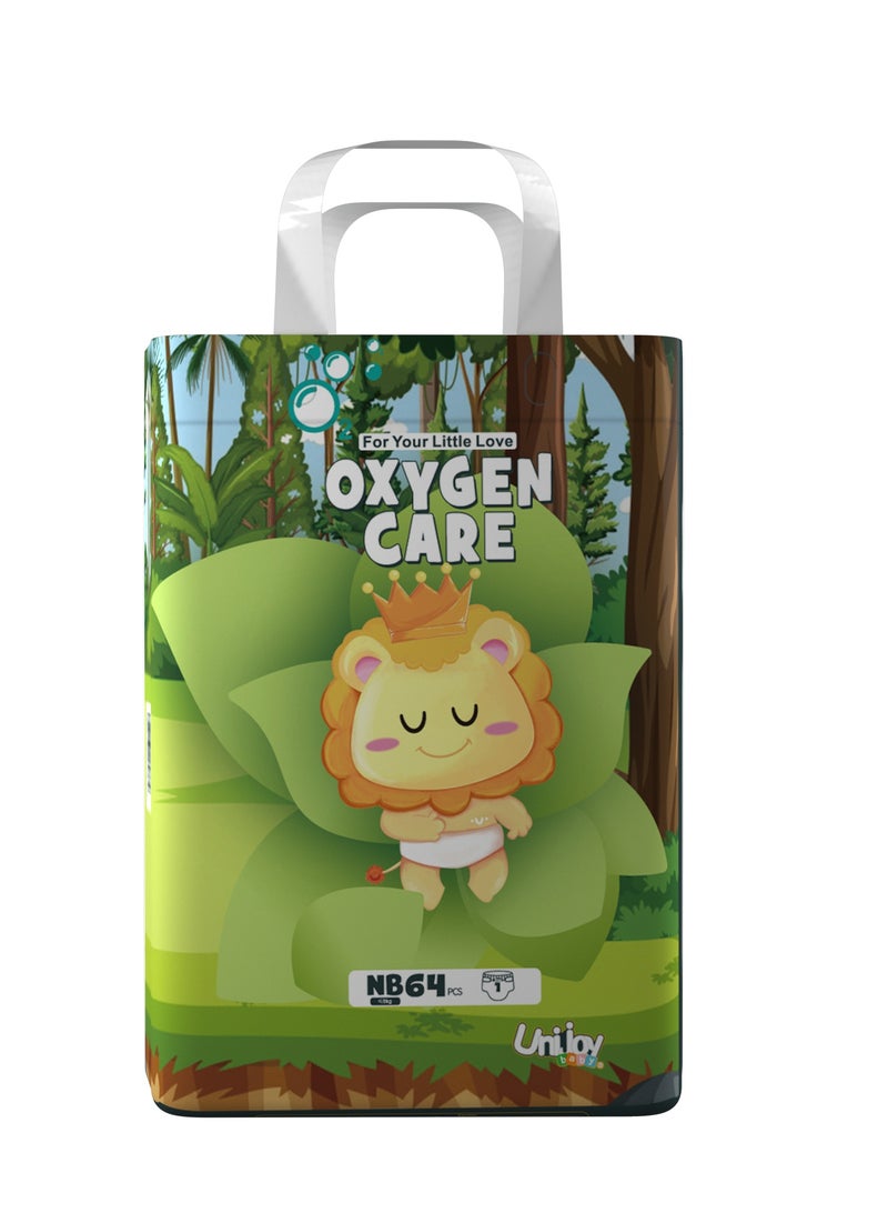 Unijoy Oxygen Care Diaper NB Breathable diapers -Jumbo - <5KG - Size(1) 64 pcs - Image 2