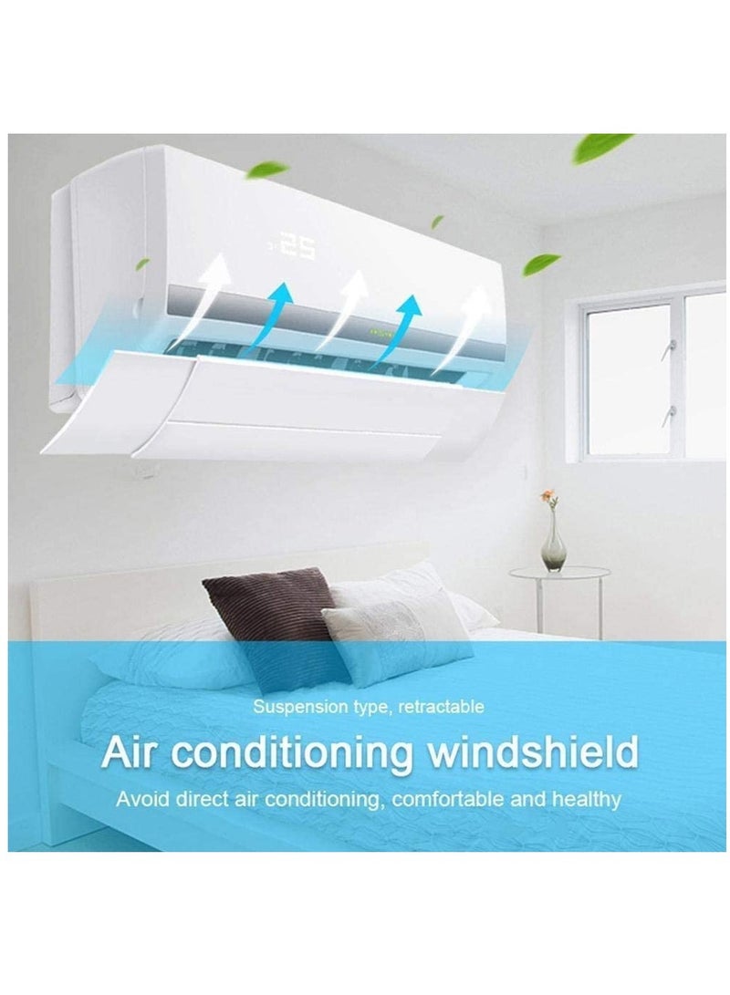Arabest Retractable Air Conditioner Deflector, Split AC Air Conditioning Baffles, Adjustable Anti Direct Blowing Windshield Wing  - Image 2