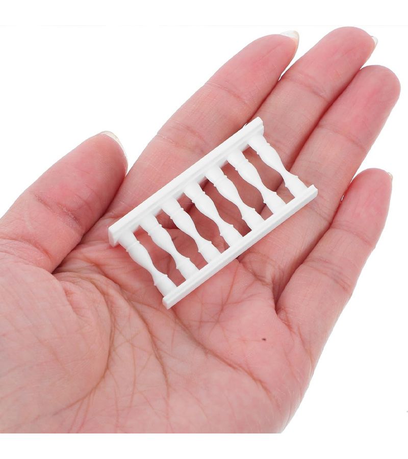 20 Pieces Miniature Fence Plastic Dollhouse Accessories Garden Model Craft - Image 5