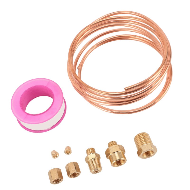 Brass Oil Pressure Gauge Tubing Kit 72 Inch With 1 8 And 1 4 Inch NPT Fittings - Image 5