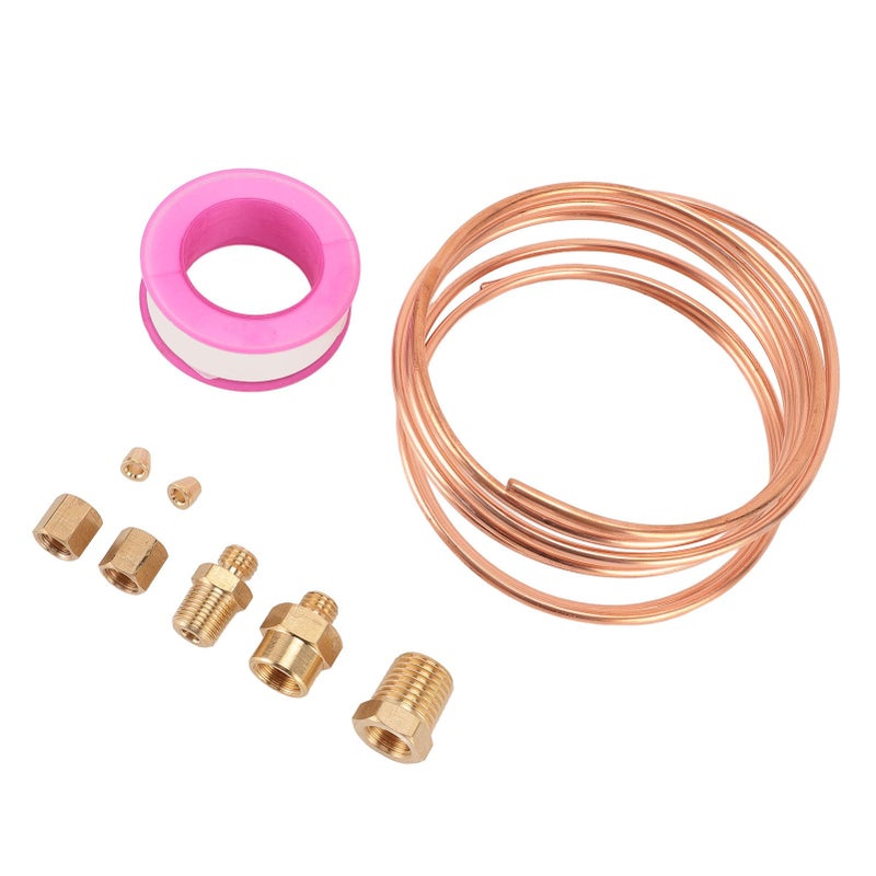Brass Oil Pressure Gauge Tubing Kit 72 Inch With 1 8 And 1 4 Inch NPT Fittings - Image 3