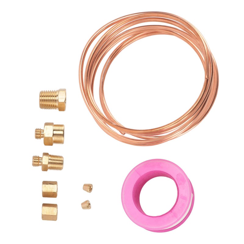 Brass Oil Pressure Gauge Tubing Kit 72 Inch With 1 8 And 1 4 Inch NPT Fittings - Image 4