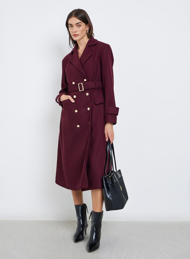 ستايلي معطف بطول الركبة بأزرار مزدوجة - Image 1