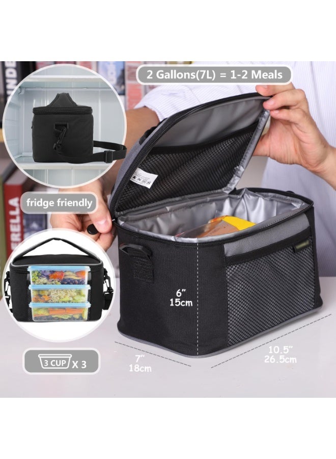 FALAHOM Insulated Lunch Box Bag for Men Women, Leakproof Bottom Soft Small Cooler Insulated Lunch Bag For Girls Boys with Adjustable Shoulder Strap for Work School Picnic - Image 2