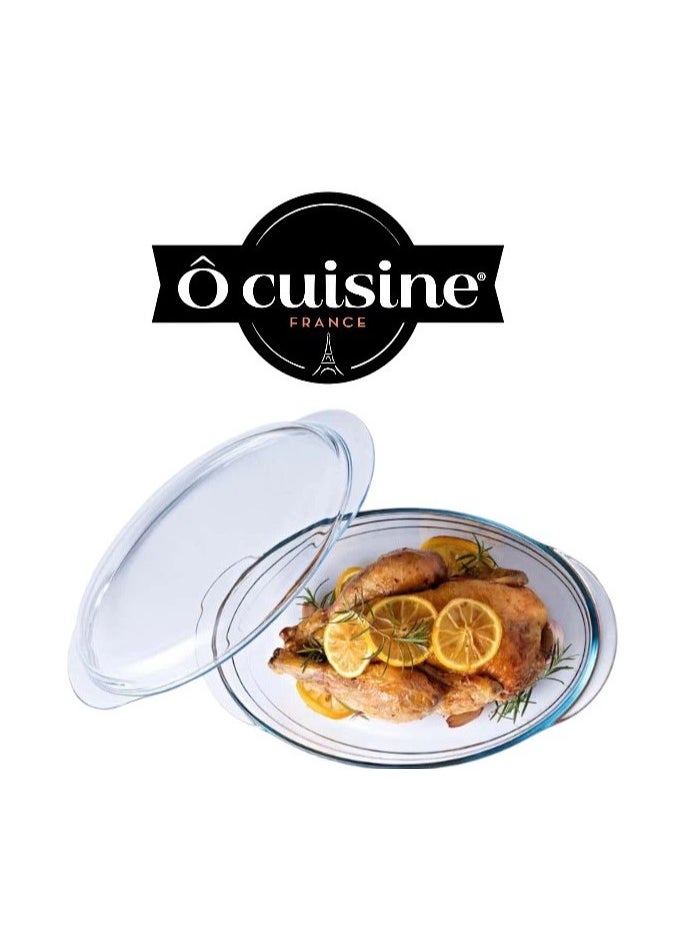 Ocuisine® 3L Oval Casserole with Glass Lid - Borosilicate Glass, Oven Safe, Scratch & Stain Resistant - pzsku/Z1AD3BF25DD9597C58096Z/45/_/1731493487/4e7b5060-e50b-4807-91a8-12eb5b1409e0