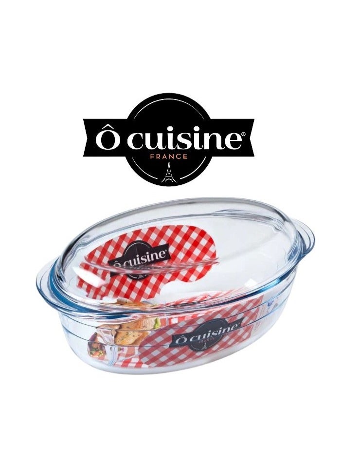 Ocuisine® 3L Oval Casserole with Glass Lid - Borosilicate Glass, Oven Safe, Scratch & Stain Resistant - pzsku/Z1AD3BF25DD9597C58096Z/45/_/1739789051/85dc83f3-14fe-46d8-9c24-aa97fd554195