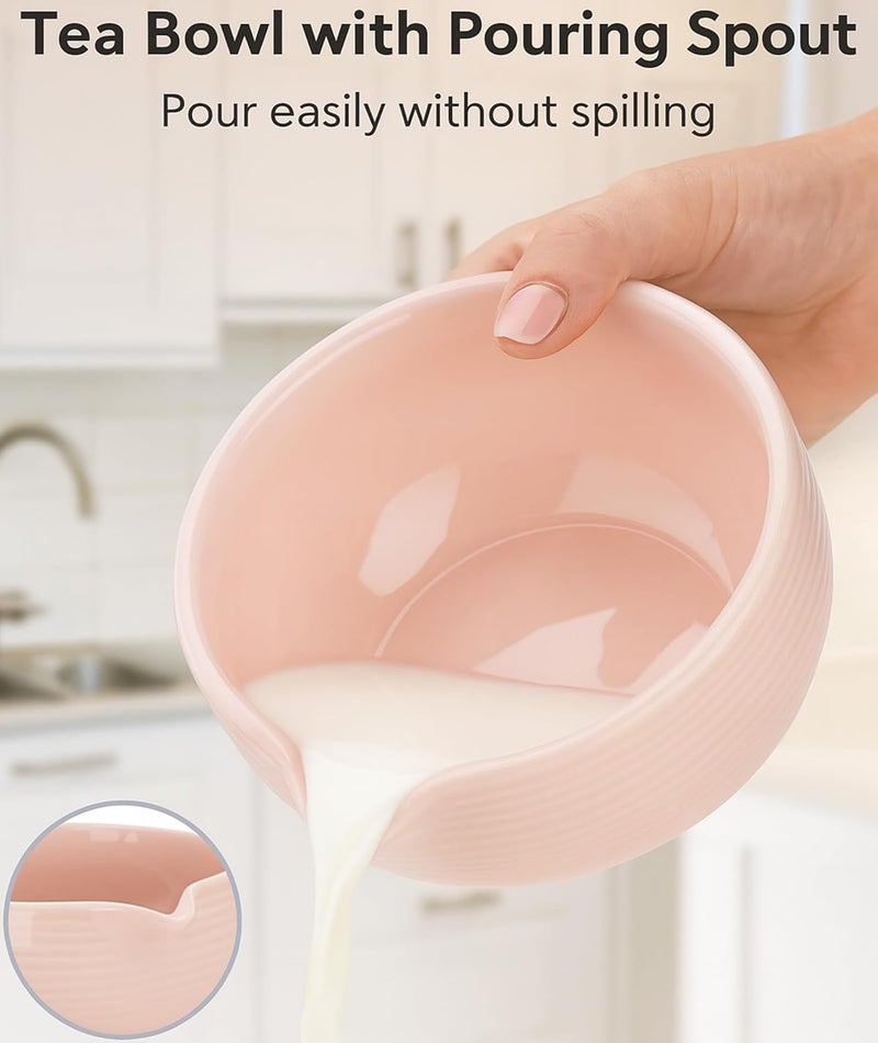 QuickHaven 6PCS Matcha Set, Matcha Bowl,Matcha Whisk,Matcha Whisk Holder,Matcha Accessories Traditional Ceramic Matcha Bowl,Complete Matcha Tea Set Suitable for Home Ceremony,Sharing with Friends or Gift Giving - Image 5