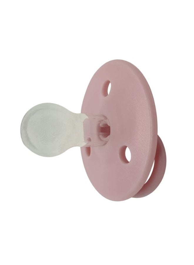 Mininor Round Pacifier Silicone  6M+  2pcs  Rose - Image 3