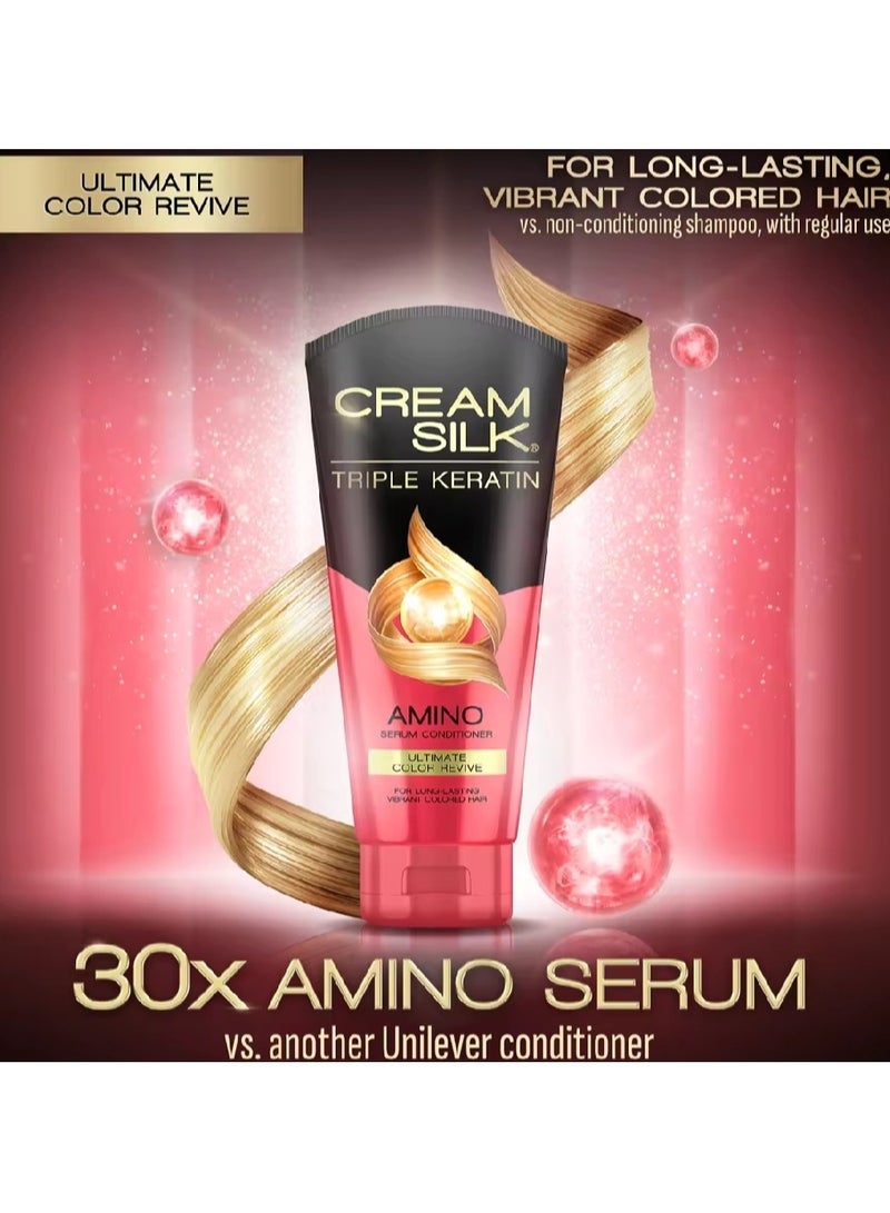 Cream Silk Triple Keratin Serum Conditioner Ultimate Color Revive 150ml - Image 3
