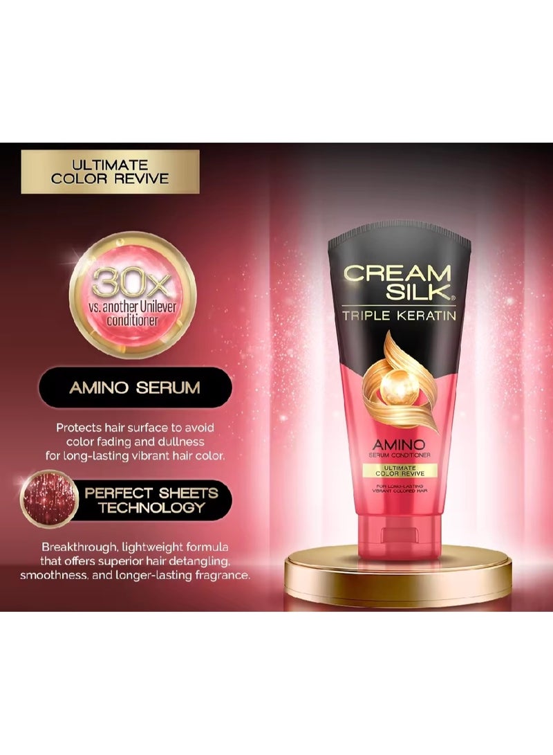 Cream Silk Triple Keratin Serum Conditioner Ultimate Color Revive 150ml - Image 4