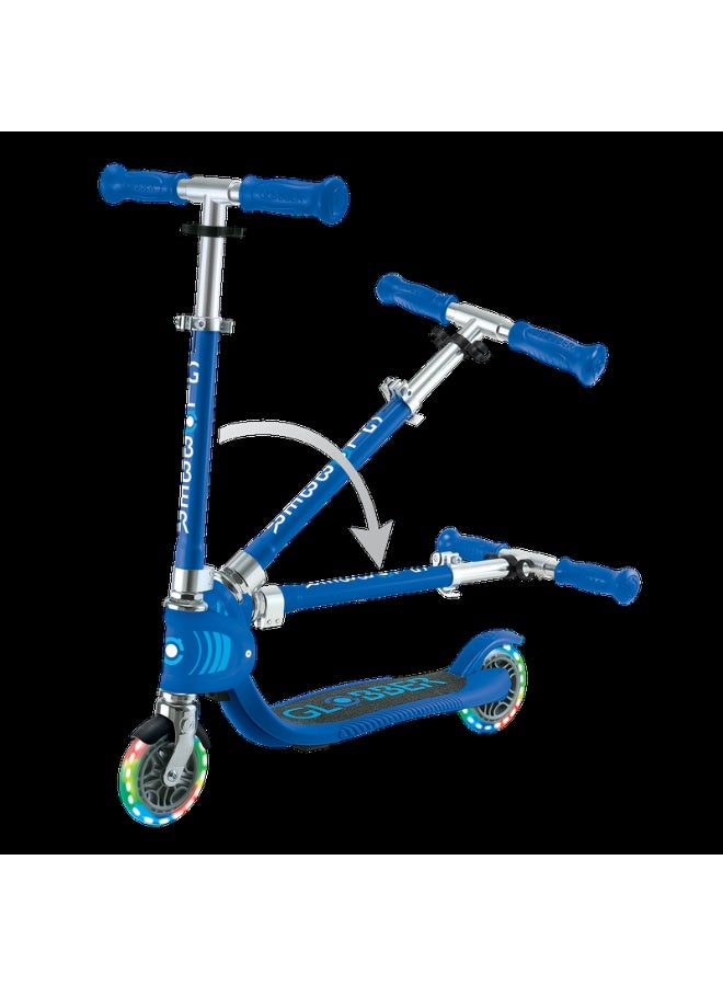 GLOBBER سكوتر جونيور قابل للطي مع أضواء من جلوبير - أزرق بحري - Image 5