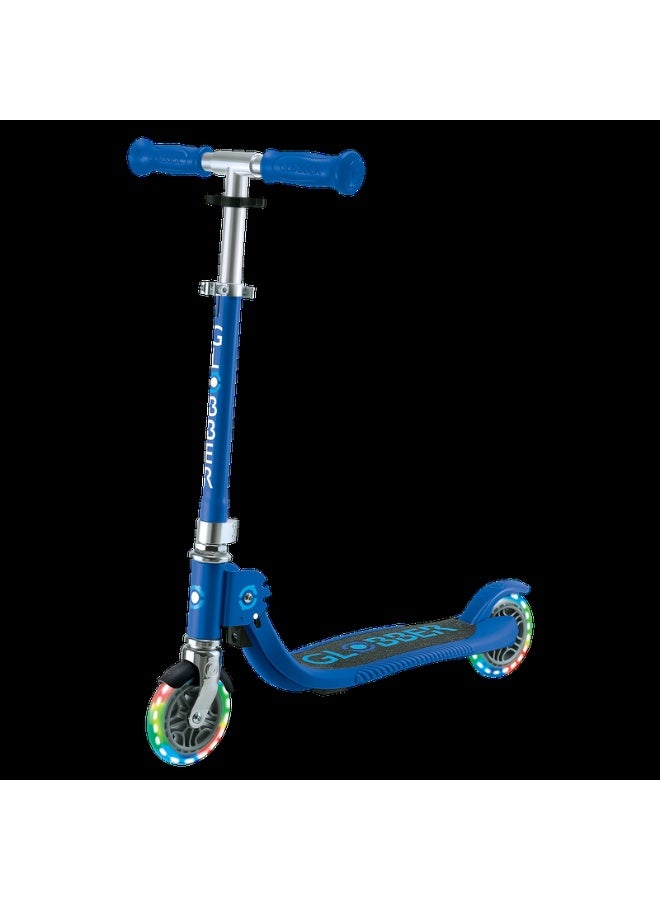 GLOBBER سكوتر جونيور قابل للطي مع أضواء من جلوبير - أزرق بحري - Image 1