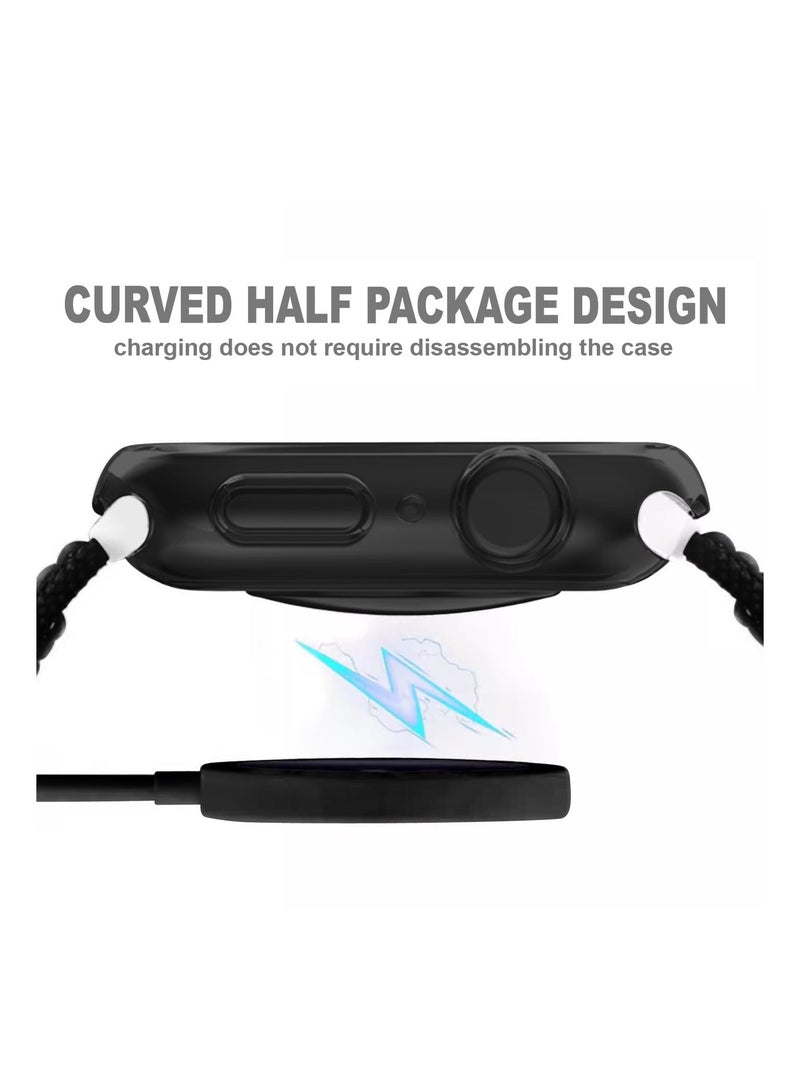 PRIMEEIGHT [2PCS] Case and Screen Protector 45 mm For Apple Watch Series 9/8/7 Ultra Thin Flexible TPU Clear Film Bubble-Free Scratch-resistant. - Image 4