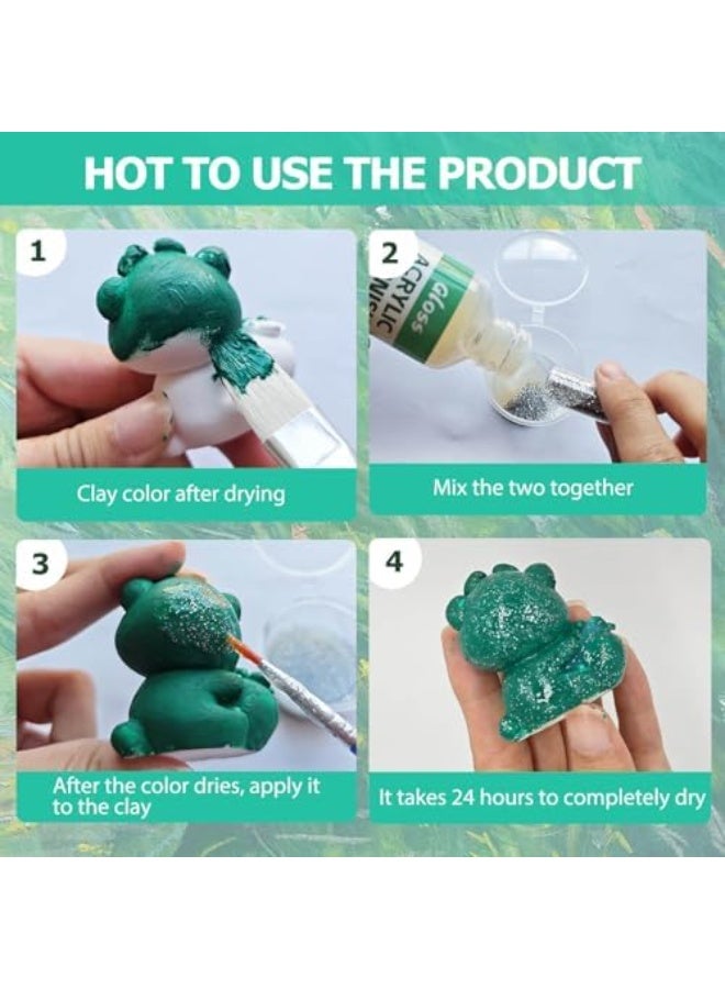 Air Dry Clay Glaze Varnish Set Scratch Resistant, Prevent Cracking, Long Lasting Shine, for Ceramics, Oil Paintings (120ML Gloss Finish) - Image 4