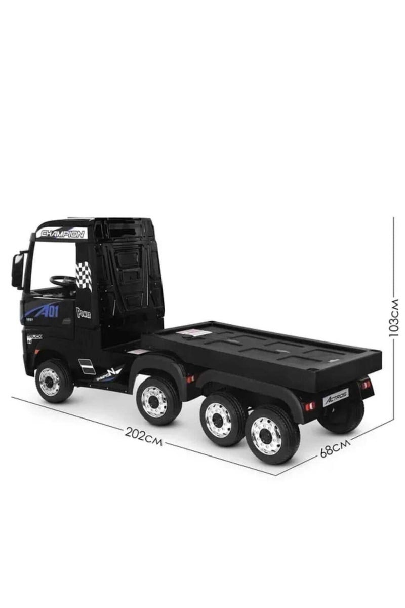 Black Electric Kids Truck for Boys - Image 2
