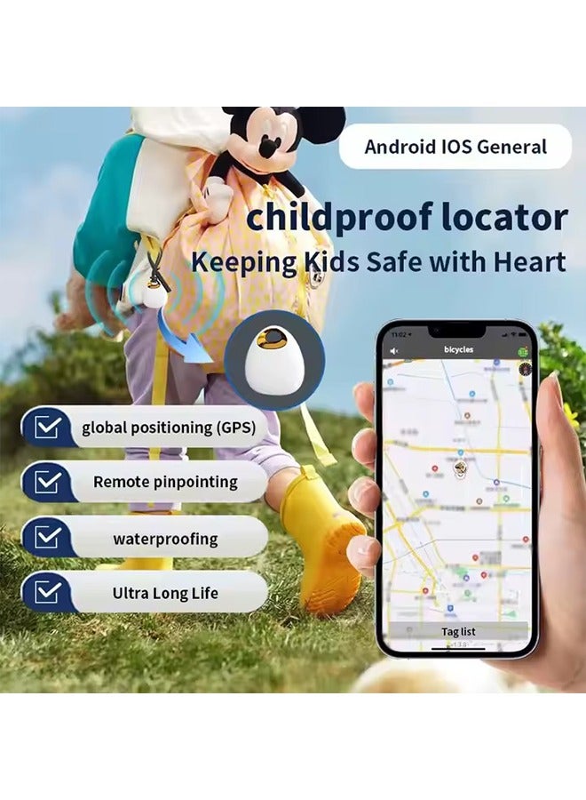 Locator Car Wallet Kids Mini Smart Tracker Item Finder (iOS Android Only) Waterproof Bicycle Key Finder White One - Image 2