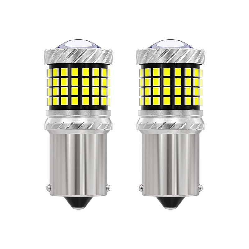 Automaze 1156 BA15S 180° Pin Canbus LED Car Bulbs – 87 LED Chips, 10W 870 LM, Backup Reverse Lights – Check Connector Before Ordering – 1-Year Warranty (White, Pack of 2) - Image 4