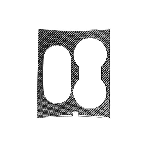 PJFUS Car Central Control Gear Shift Knob Cup Holder Panel Cover Trim Real Carbon Fiber Stickers for Ford F150 2004 2005 2006 2007 2008 (Black) - Image 5