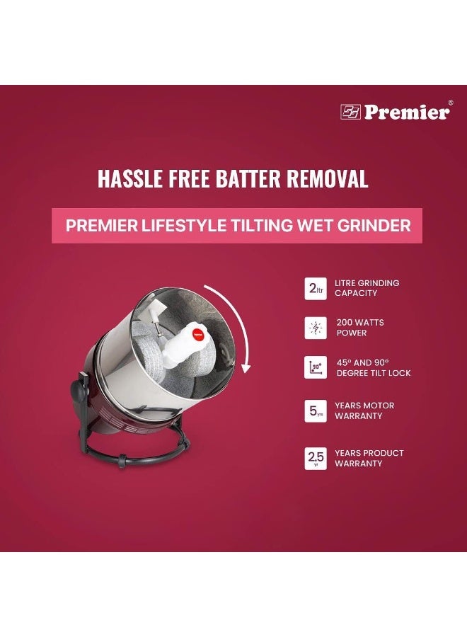Premier 2 Litres Tilting Stone Wet Grinder - Image 3
