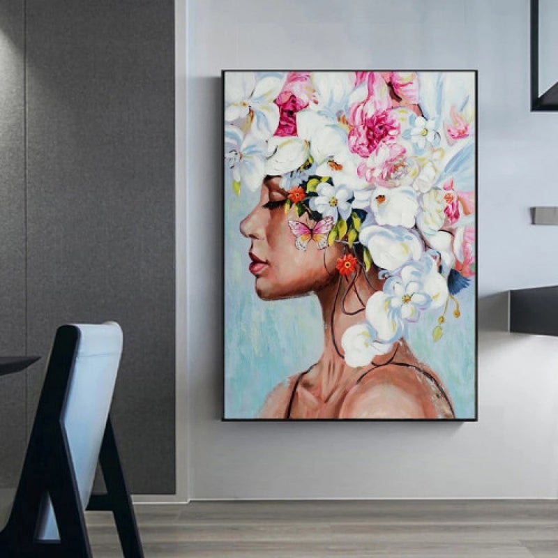 Marktna Modern design canvas painting with a hollow frame, size (50×70), one piece - Image 1