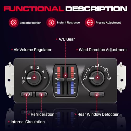 XIMAKA 599-210XD Climate Control Module Fit for 2003-2007 Chevy Silverado GMC Sierra 1500 2500 3500 Tahoe Yukon XL Suburban Avalanche Trailblazer Envoy Escalade, AC Control Panel with Rear Window Defogger - Image 4