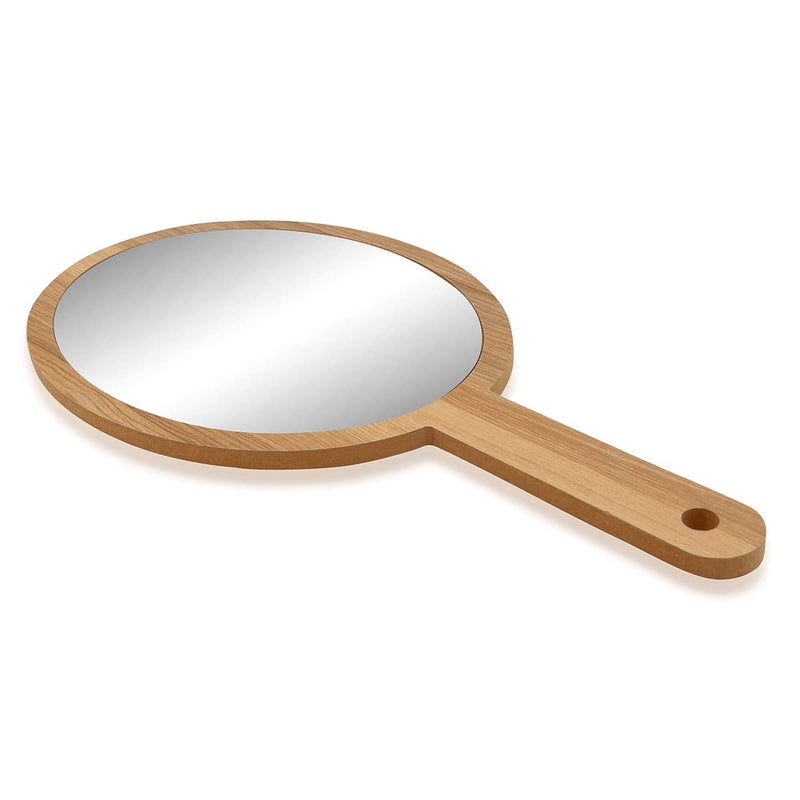 Fantasy Mirror Wooden Handle Mirror Oval Shape for Shaving Makeup  Grooming 125  - Image 4